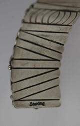 Indianerschmuck Armband mit Türkisen besetzt, Sterling gepunzt. ...