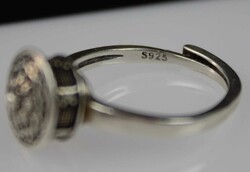 925er Silber Ring, rotierend "Mantra Ring" mit verstellbarer ...