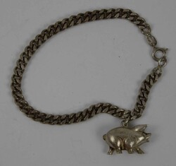 Armband, 925er Silber, mit 1 Charm "Schwein", Länge ca. 20 ...