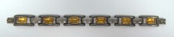 Bracelet, 900 silver, set with orange gemstones. Length approx. 19 cm