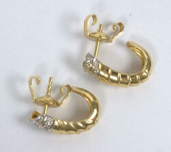 Earrings, 333 yellow gold