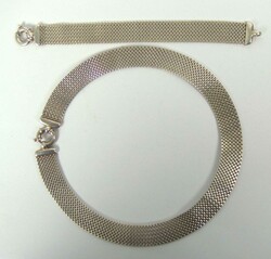 Schmuckset, 925er Silber, bestehend aus Collier, Länge ca. 43,5 cm, ...