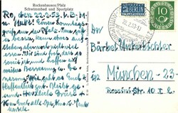 Fotokarte "Rockenhausen / Pfalz Schwimmbad und Sportplatz" gelaufen ...