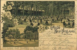 Postkarte "Gruss Neu-Holland bei Cottbus" gelaufen 1910.Automatically ...