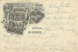 Postkarte "Café Restaurant Suisse - Nymegen" gelaufen ...