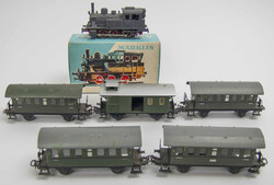 Märklin H0, Lot Personenwagen, dazu Dampflokomotive 3029 in OVP ...