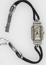 Art-Déco-Damenarmbanduhr der Firma EBEL. 750er Weißgold, mit ...