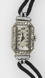 Art-Déco-Damenarmbanduhr der Firma EBEL. 750er Weißgold, mit ...