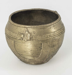 Indie, Dhokra, Reisschale, Messing, Höhe: ca. 7,,5 cm, Öffnung: ca. ...