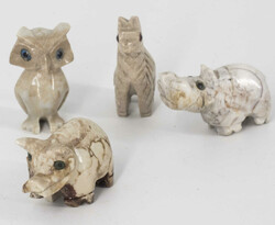 Lot Tierfiguren, Speckstein, Höhe: bis ca. 35 mm.Automatically ...