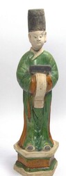 Antike chinesische Terrakotta Grabfigur aus der Ming-Zeit (1368-1644) ...
