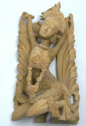 Holzskulptur "Tanzende Sri", sehr detailreiche Schnitzerei. Höhe ca. ...