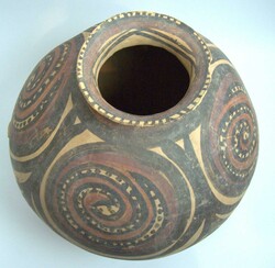 Chinesisches neolithisches Keramikgefäß, bemalt, wohl Machang ...