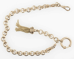 Vergoldete Uhrenkette, um 1890, sehr guter Zustand.Automatically ...