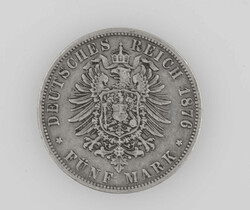 Deutsches Kaiserreich Preußen 1876 B, 5 Mark - Silbermünze "Wilhelm ...