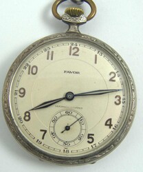 Silber geprüfte Taschenuhr + Taschenuhr, Länge ca. 30 cm.