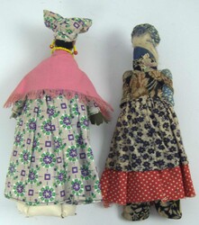 Handmade fabric dolls in traditional Peruvian style with colorful ...
