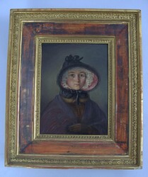 Ölgemälde im goldenen Holzrahmen, " Damen Portrait ", ohne Signatur ...