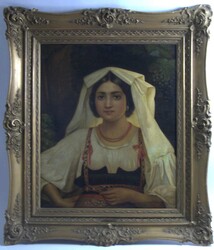 August Riedel (1799-1883) Ölgemälde im goldenen Stuckrahmen, " ...