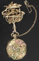 Marius Favre &amp; Cie Geneve Taschenuhr, Jugendstil, 18 Kt Gold. Mit ...