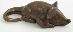 Gernot Rumpf *1941, kleine Bronzeplastik "kleine Maus" mit ...
