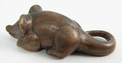Gernot Rumpf *1941, kleine Bronzeplastik "kleine Maus" mit ...