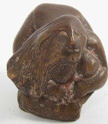 Gernot Rumpf *1941, kleine Bronzeplastik "Frauenakt - kleine Sphinx" ...