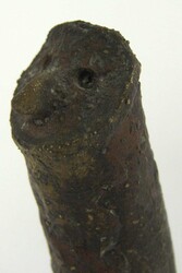 Erich Koch (1924-2014) kleine Bronzeskulptur "Schleier Eule" schwarz ...