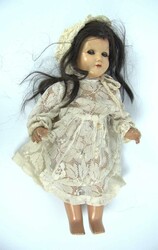 Antique doll, unmarked. Jointed body, sleeping eyes and voice (the ...