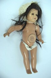 Antique doll, unmarked. Jointed body, sleeping eyes and voice (the ...