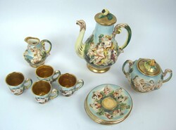 Capodimonte, Kaffeeservice bestehend aus 5 Tassen, 5 Unterteller, ...