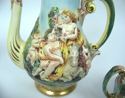 Capodimonte, Kaffeeservice bestehend aus 5 Tassen, 5 Unterteller, ...