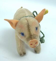 Original Steiff Jolanthe Schwein Nr. 1310.08 mit erhabenem silbernen ...