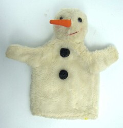 Seltene Vintage-Steiff-Sneba-Schneemannpuppe mit Etikett, 1960, ...