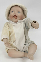 Porzellanpuppe von Kathy Barry-Hippensteel, „Yummy“, Jungenpuppe. ...