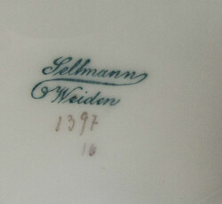 Seltmann & Weiden, antike Zuckerdose aus Porzellan, Dekor Cäcilie. ...