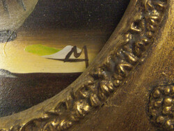 Ölgemälde auf Holzplatte, Blumenstillleben. Monogramm „M“, im ...