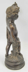 Bronze Statue „Putto mit Pfeil Kescher“. Maße: Höhe ca. 28 cm. ...