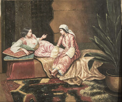 Oil painting on canvas, "Arabian Night", unsigned. Overall dimensions ...