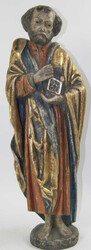 Heiliger Petrus, Holzfigur, farbig bemalt, Höhe ca. 70 cm. Minimaler ...