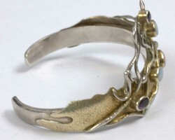 Bracelet, 925 sterling silver, with onyx. Length approx. 18.5 cm