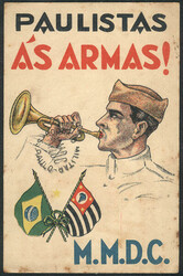 Postcard advertising the Sao Paulo & Mato Grosso Constitutionalist ...