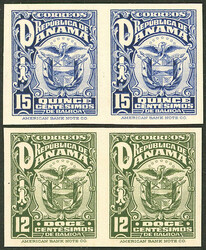 Yvert 140 + 141, 1924 Coat of arms 12c. and 15c., PROOFS on thick ...