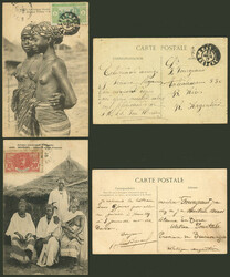 4 Postcards + 2 airmail covers sent to Argentina and Brazil with nice ...
