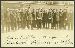 Officers of battleship "Rivadavia", real photo PC dated Valparaíso ...