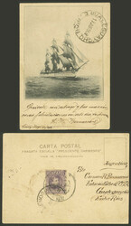FRIGATE SARMIENTO: Beautiful PC sent from Spain to Gualeguaychu on ...