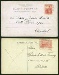 2 Old postcards with views of battle ships, VF quality!