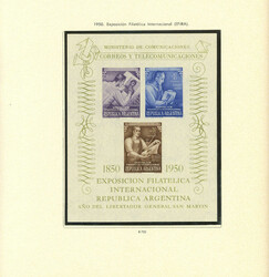 Balance of collection of years 1950/1960 in Fila-Delia album pages, ...