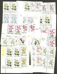 Lot of over 70 blocks of 4 of different basic sets, little ...