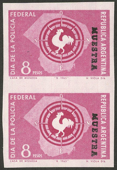 GJ.1341AP, 1965 Police printed on IMPORTED UNSURFACED PAPER, ...